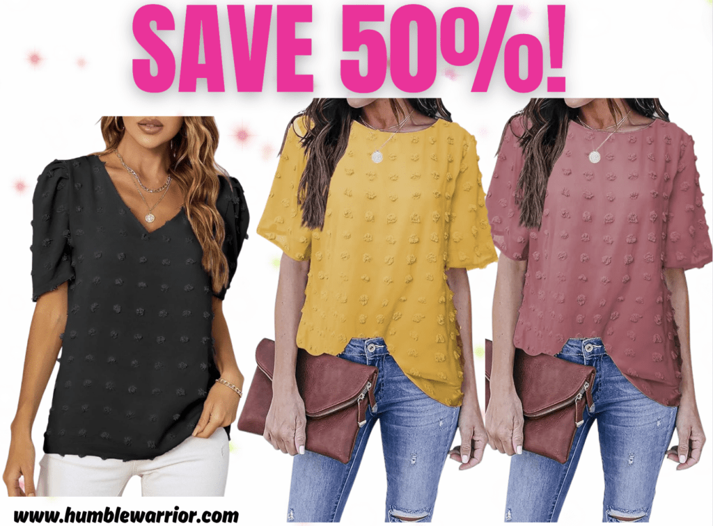Dot Puff Sleeve Blouse!
